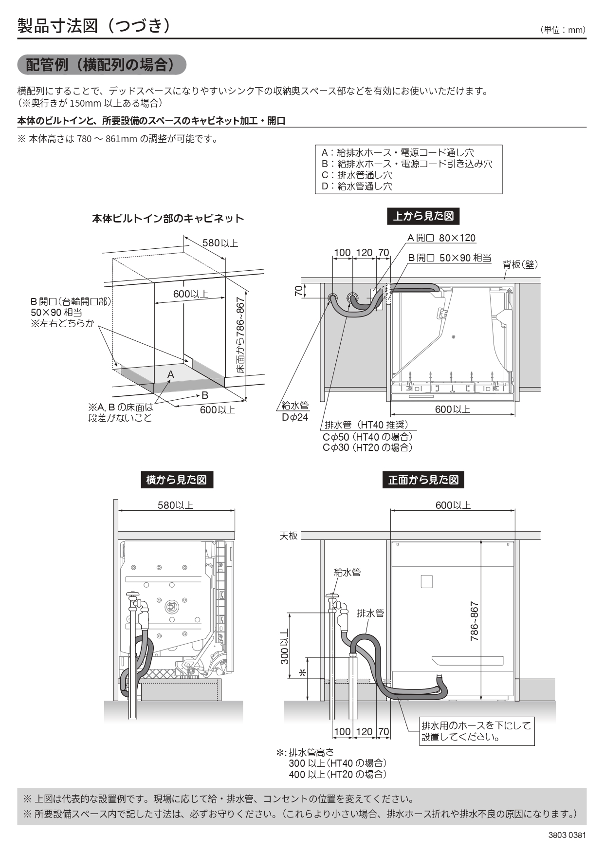 製品寸法図（単位：mm）